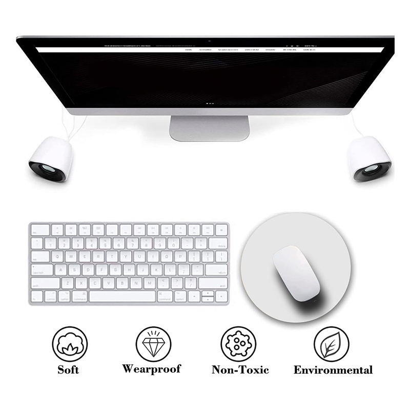 High Quality Transfer Printing Round Shape Gaming Mouse Pad for Sublimation White Blank Custom