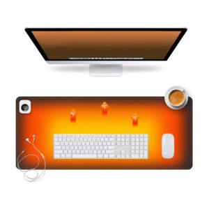Custom Heated Desk Pad Mouse Pad – Large Warm Desk Mat for Office & Casa