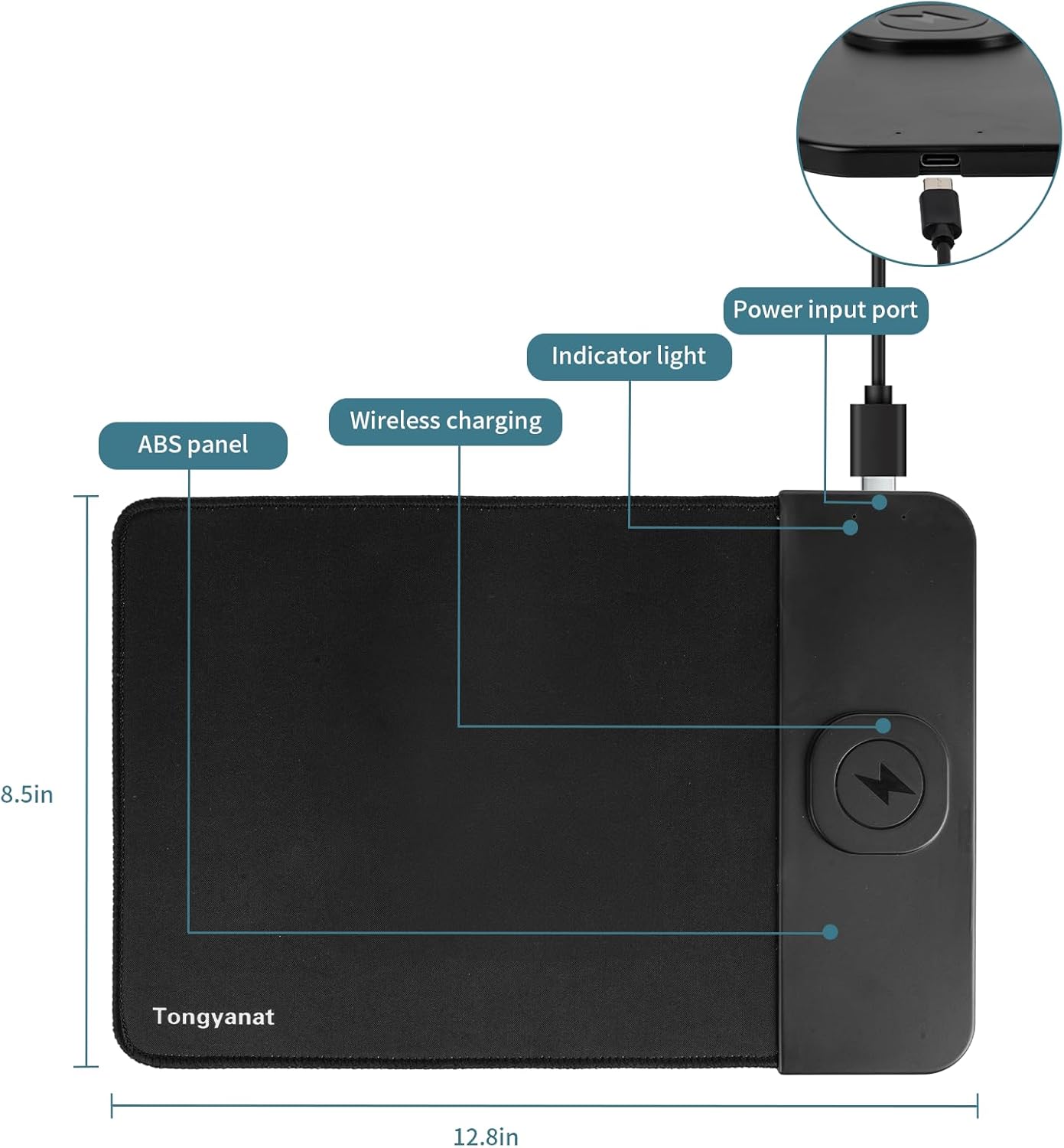 Wireless Charging Mouse Pad 6