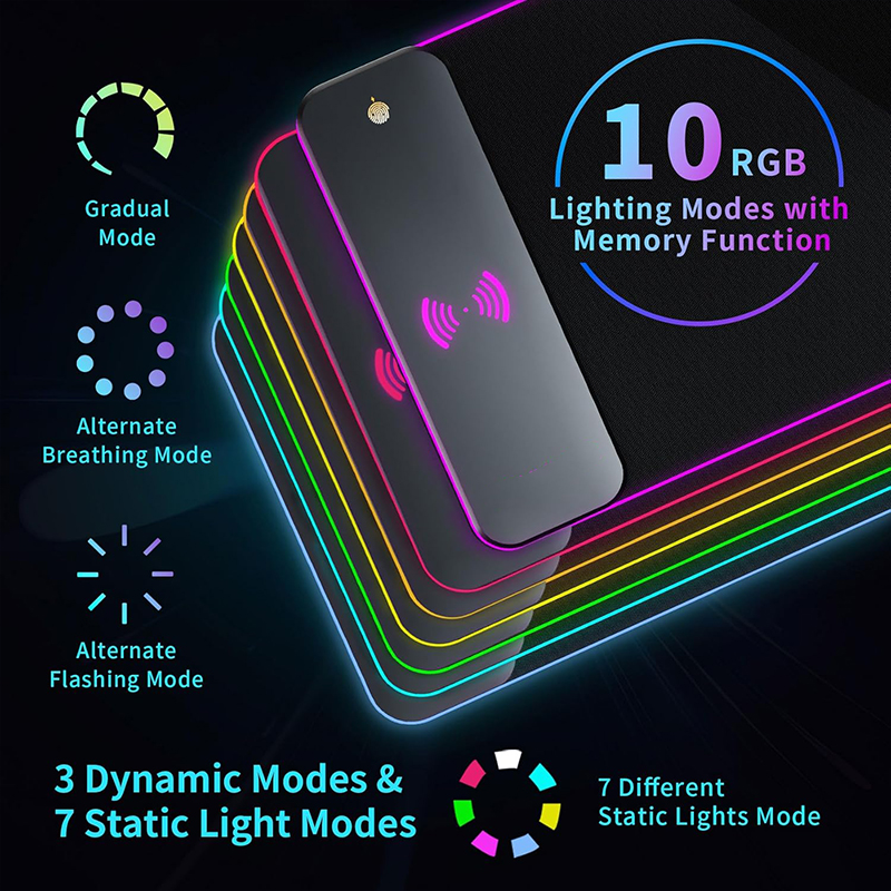 Wireless Charging RGB Mouse Pad 3