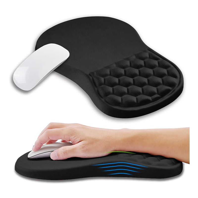 Ergonomic Memory Foam Mouse Wrist Rest for Office & Gaming Pain Relief