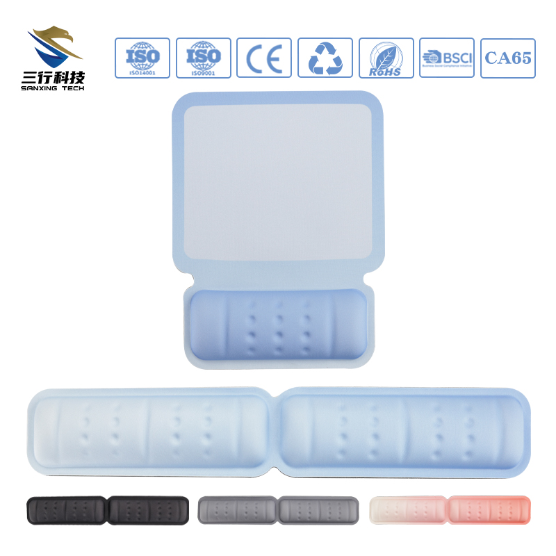 Ergonomic Memory Foam Keyboard Wrist Rest & Mouse Pad