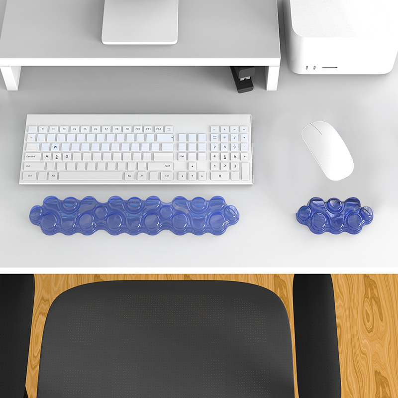 Crstal Soft Ergonomic Gel Wrist Rest Set for mouse andd keyboard